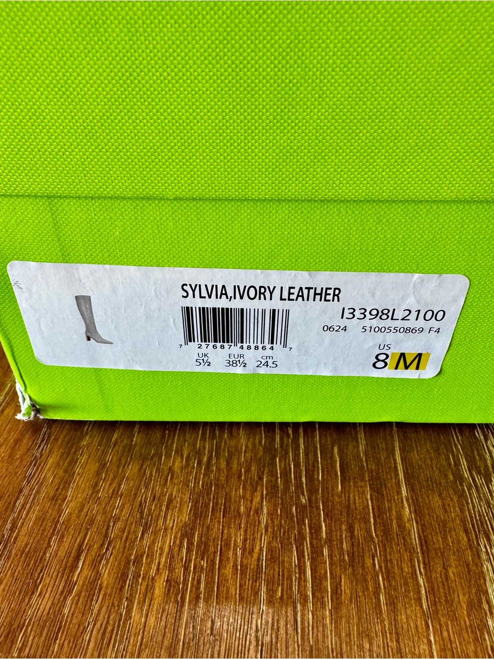 NIB Sam Edelman ivory leather Sylvia tall boots 8 - Picture 11 of 13